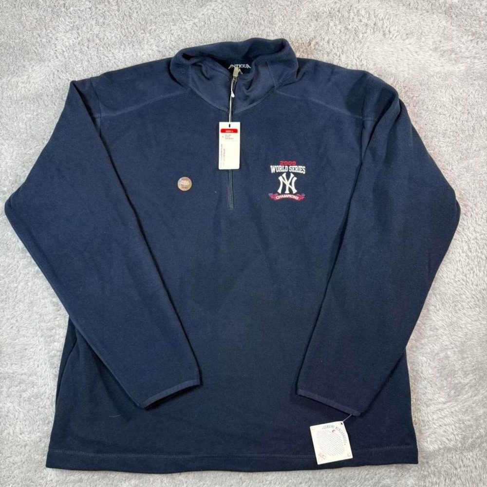 Antigua New York Yankees navy quarter zip sweatshirt